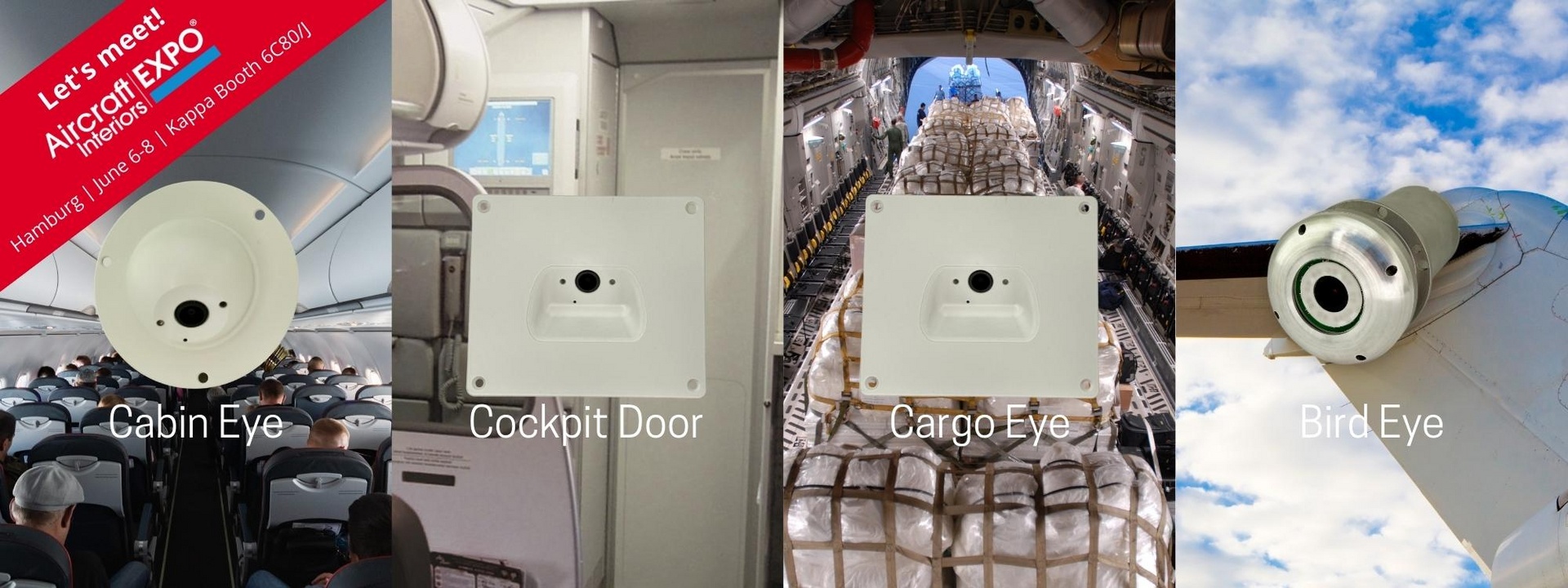 Cabin, Cockpit, Cargo and aircraft surveillance cameras