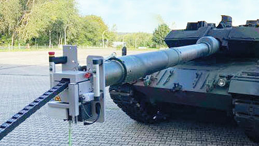 RIB 4D Barrel inspection set-up with Leopard 2 | Kappa optronics | 