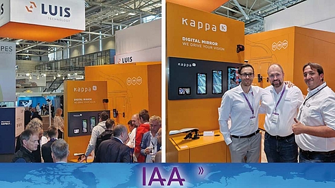 IAA 2022 -Kappa optronics with CMS Digital Mirror Systems at the Luis booth.