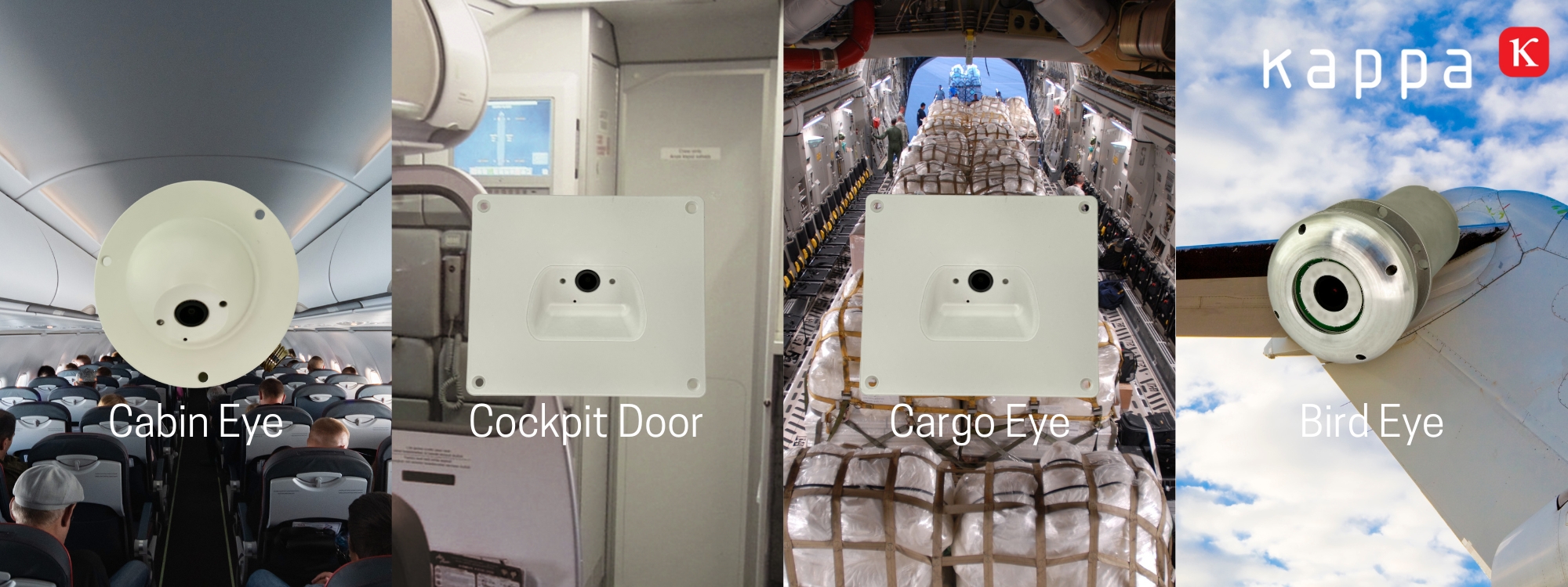 Cabin, Cockpit, Cargo and aircraft surveillance cameras