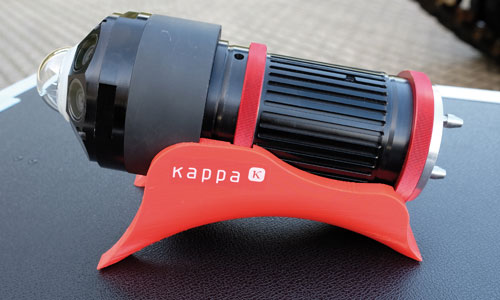RIB 4D Inspektionssystem für großkalibrige Rohre: Sensorkopf im Halter | Kappa optronics