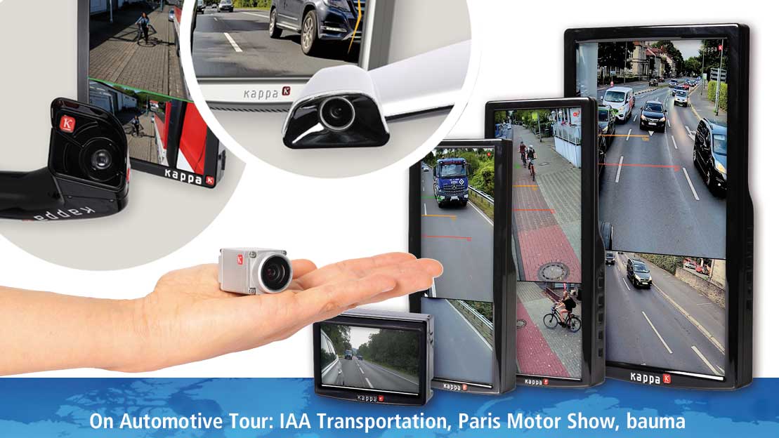 On Automotive Tour with all digital mirror solutions: IAA Transportation, Paris Motor Show, bauma
